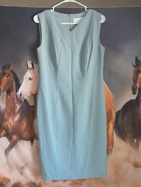 Boss Sleeveless Midi Dress in Powder Blue